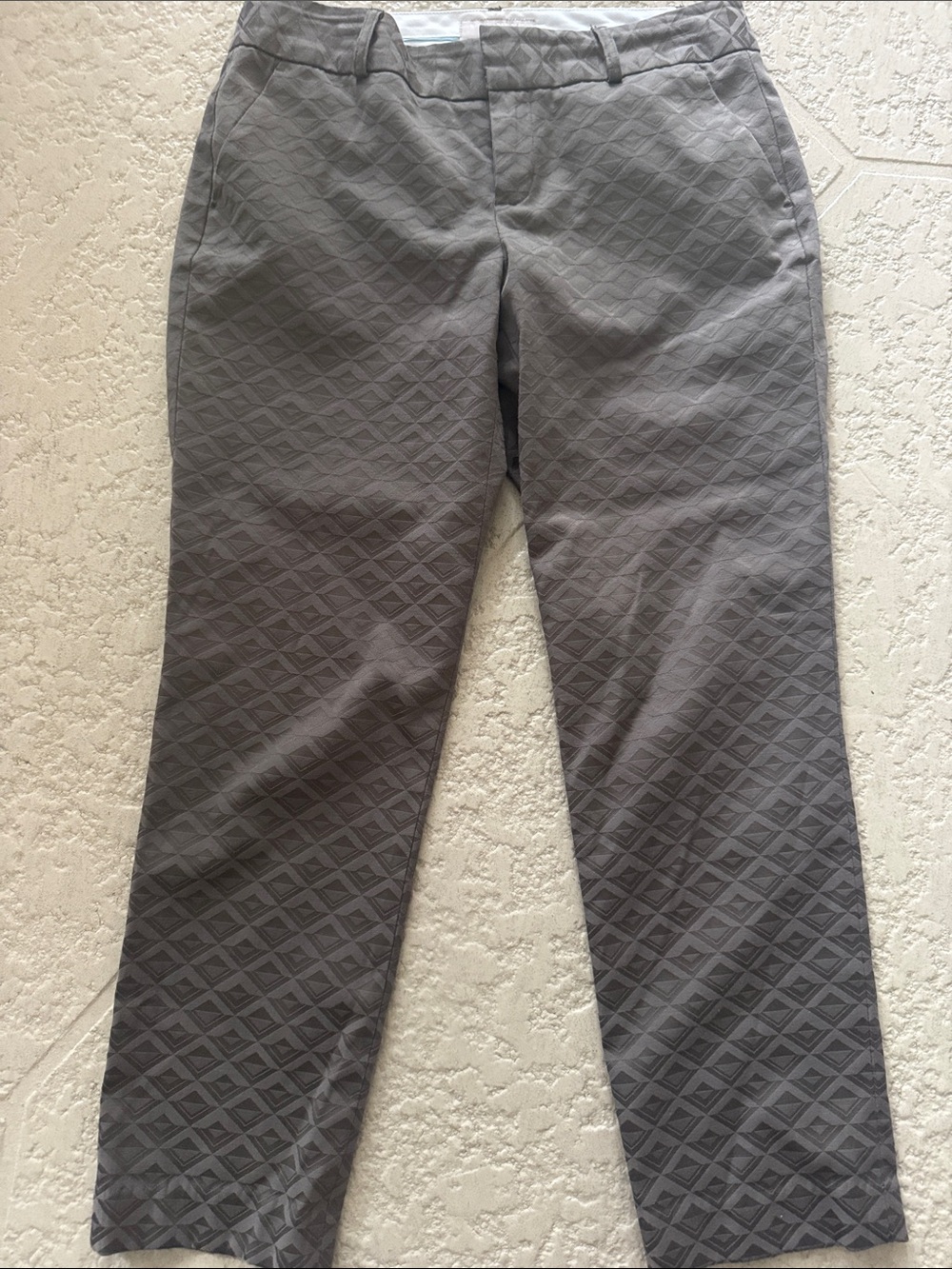 Banana Republic Gray Diamond-Texture Chinos